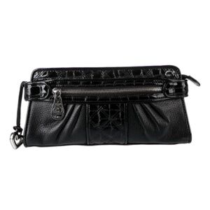 Brighton Leather Clutch Crossbody Bag Black D7685669
